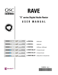 QSC RAVE 80 User manual