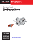 RIDGID 300 Compact Operator`s manual