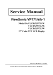 ViewSonic VP171b-1 Service manual
