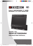 ZENEC ZEM-W700DMM Instruction manual
