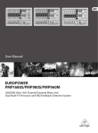 Behringer Europower PMP960M User manual