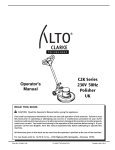 Clarke C2K-1800HSV Operator`s manual