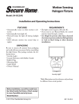 SecureHome SH-9525AU Operating instructions