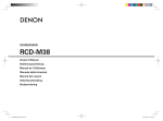 Denon RCD-M38 Owner`s manual