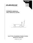 E-Z-GO Cushman Owner`s manual