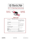 Martin Yale 1217a Operating instructions
