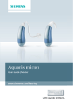 Siemens Aquaris micon User guide