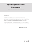 Asko D5233ADA Operating instructions