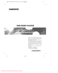 Daewoo SD-3500P Owner`s manual
