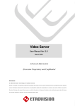 EtroVISION Video Server User manual