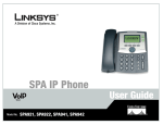 Cisco SPA922 - IP Phone With Switch User guide