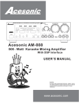 Acesonic AM-888 User`s manual