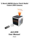 Video Systems Clock/Radio DVR User manual