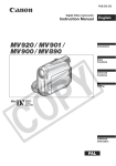 Canon MV 6 I MC Instruction manual