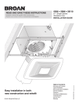 Broan XB80 Installation guide