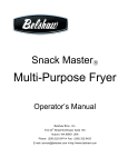 Belshaw Brothers Snack Master Operator`s manual