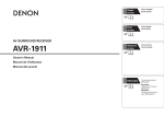 Denon AVR-1911 Owner`s manual