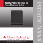 Atlantic Technology 452 PBM Instruction manual