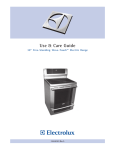 Electrolux 316520101 Use & care guide