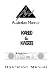AUSTRALIAN MONITOR KA1200 Specifications