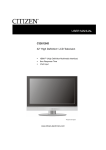 Citizen C32612HD User manual