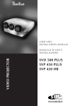 Sim2 SVP 450 PLUS Installation manual