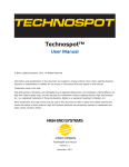 Barco Technospot User manual