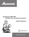 Acesonic AM-825 User`s manual