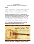 U.S. Guitar Kits Cutaway Specifications