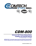 Comtech EF Data CDM-800 Product specifications