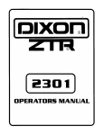 Dixon ZTR 2301 Operator`s manual