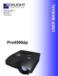 BOXLIGHT Pro4500dp User manual