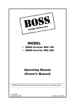 Boss MIG 165 Specifications