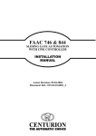 Centurion FAAC 844 Installation manual