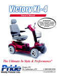 Pride Mobility Victory XL-4 Owner`s manual