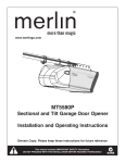 Merlin MT5580P Operating instructions