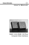 Extron electronics RGB 118 User`s manual