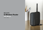 Belkin F5D7234-4 - G Wireless Router User manual