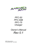 Manzanita Micro PFC-50 Owner`s manual