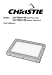 Christie 38-FP0001-01 User`s manual