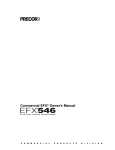 Precor EFX546 Owner`s manual
