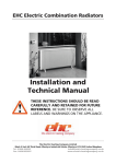 Electric Heating Company Electric Combination Radiators Operating instructions