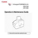 Canon CR-50 Installation guide