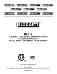 Blodgett BLP-40E Specifications