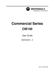 Motorola CM140 User guide