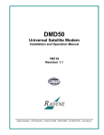 Radyne DMD50 Operating instructions