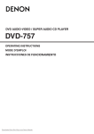 Denon DVD-757 Operating instructions