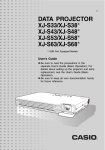 Casio XJ-S58 - XGA DLP Projector User`s guide