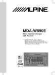 Alpine MDA-W890E Owner`s manual