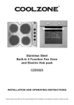 Coolzone CZ55525 Operating instructions